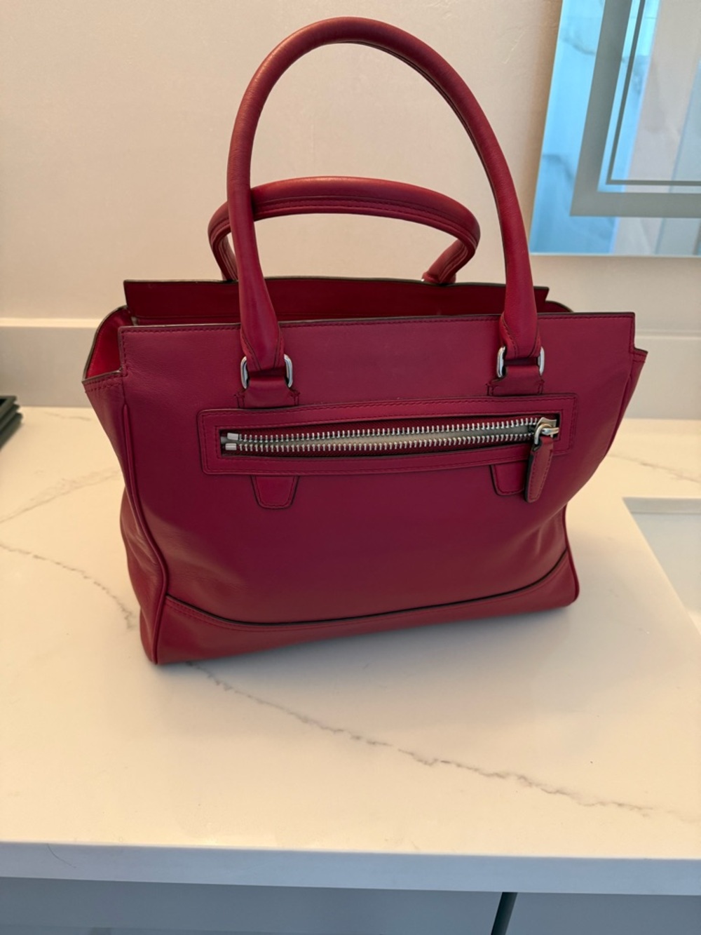 Coach 19890 dark red leather legacy medium, Candace tote shoulder bag - Picture 6 of 16